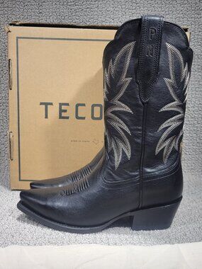 Tecovas The Sadie Women's Size 6B Midnight Cowhide Pull on Cowgirl Boots
